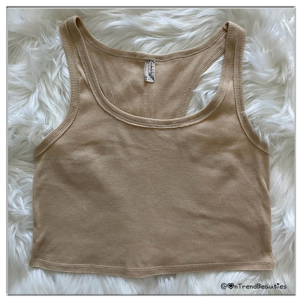 Soft Intimately Free People Ribbed Razorback Crop Top - Picture 2 of 6